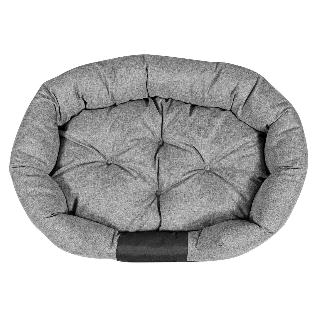 Hundebett Prestige oval 75 x 50 cm wasserdicht grau