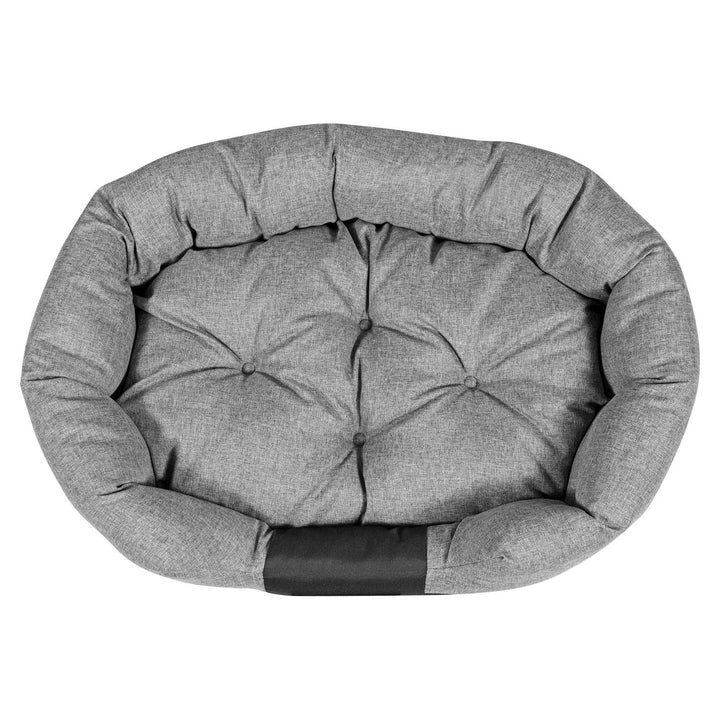 Hundebett Prestige 100 x 75 cm oval wasserdicht grau