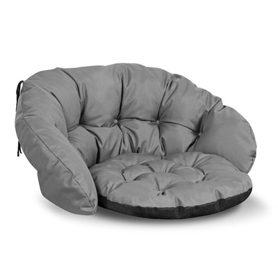 KingGarden Garden Cushion Set 2x 122x40 cm + 1x 190x40 cm Waterproof Grey
