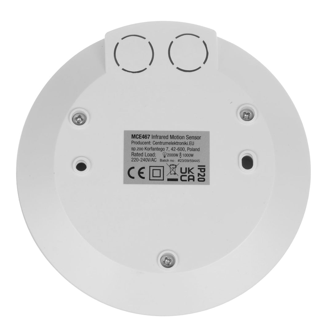 Maclean MCE467 PIR Motion Sensor Dusk to Dawn Infrared with Remote Control max.2000W 360° Detection