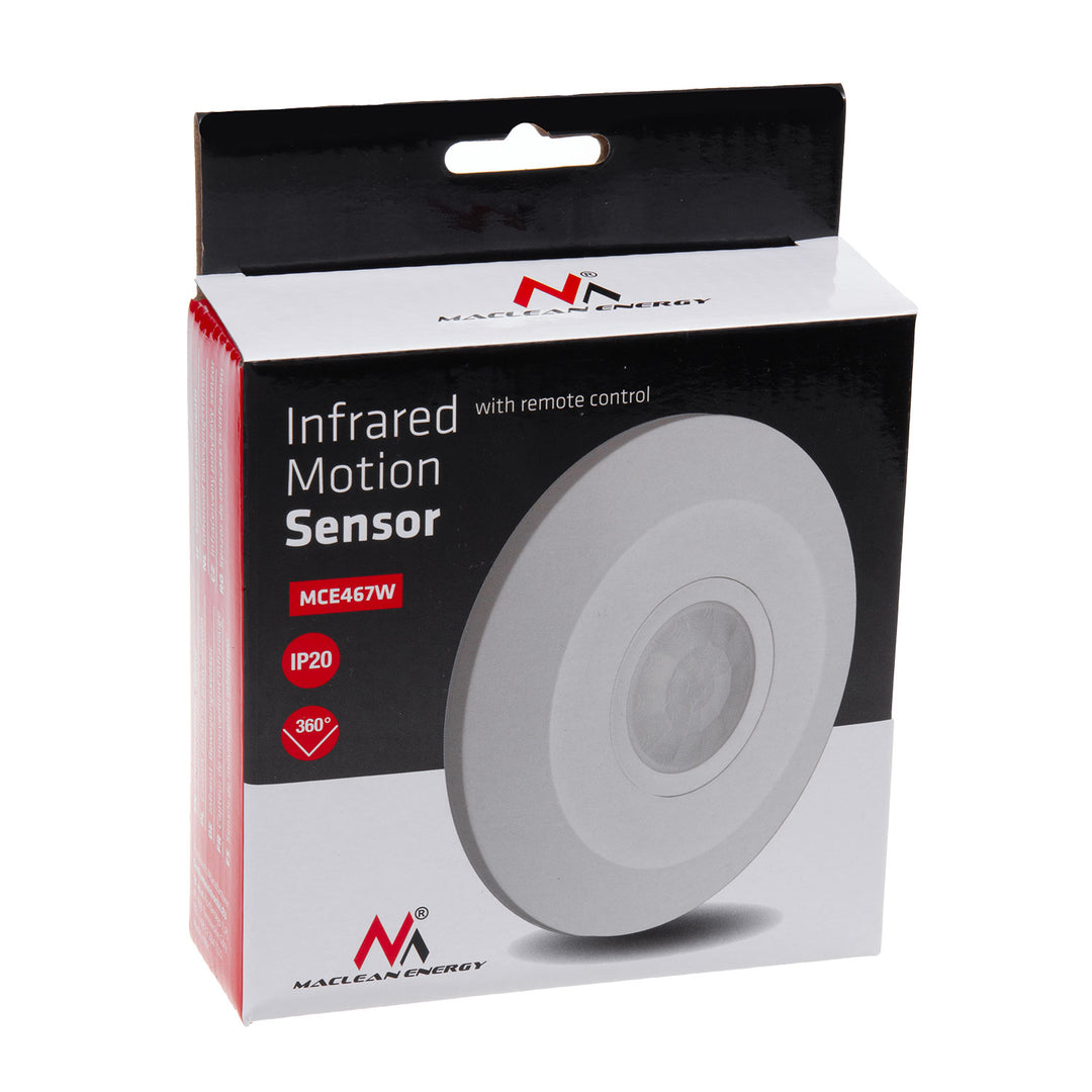 Maclean PIR motion sensor, infrared, with remote control, max.2000W, MCE467