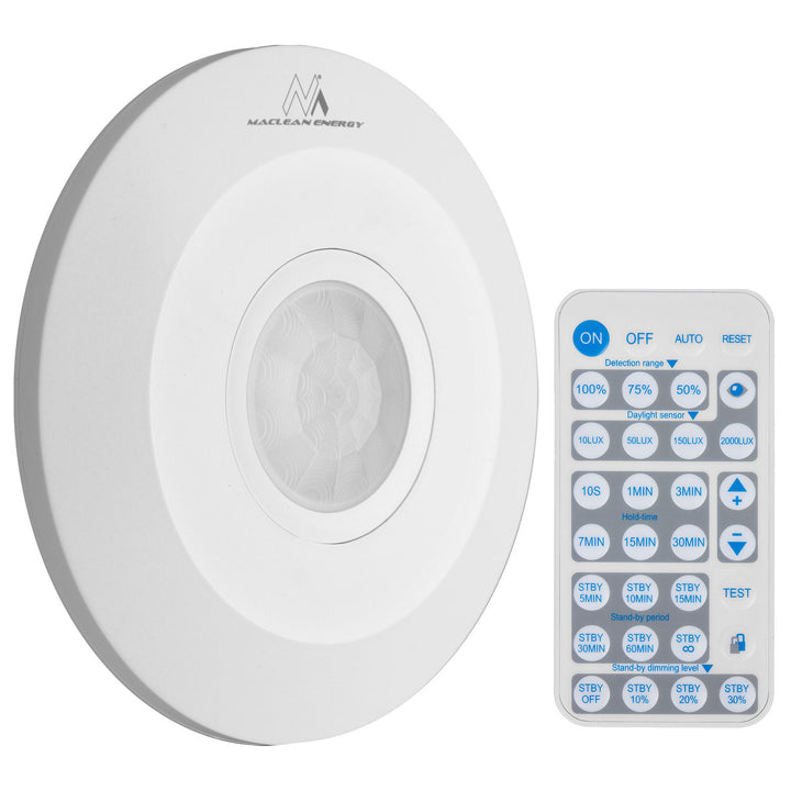 Maclean MCE467 PIR Motion Sensor Dusk to Dawn Infrared with Remote Control max.2000W 360° Detection