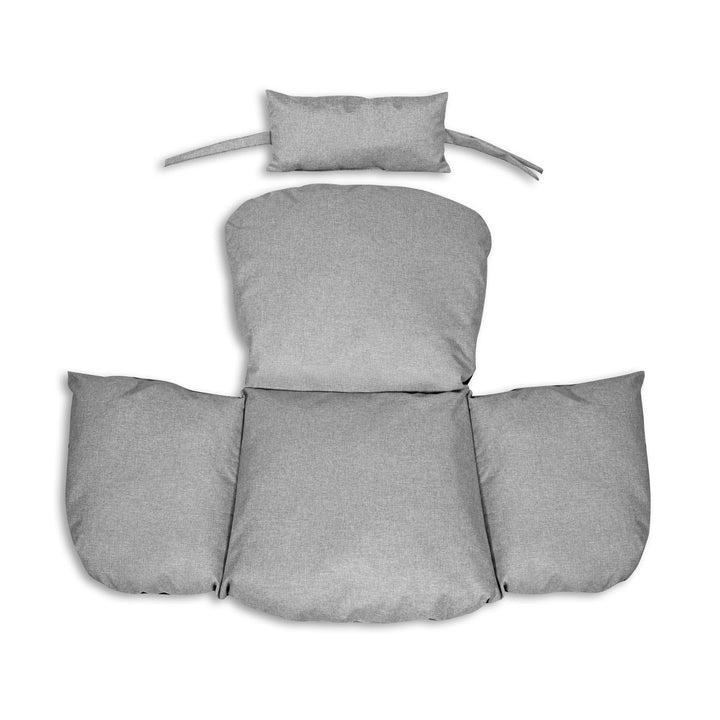 Coussin de jardin 112x113 cm pour nid de cigogne chaise suspendue imperméable gris foncé