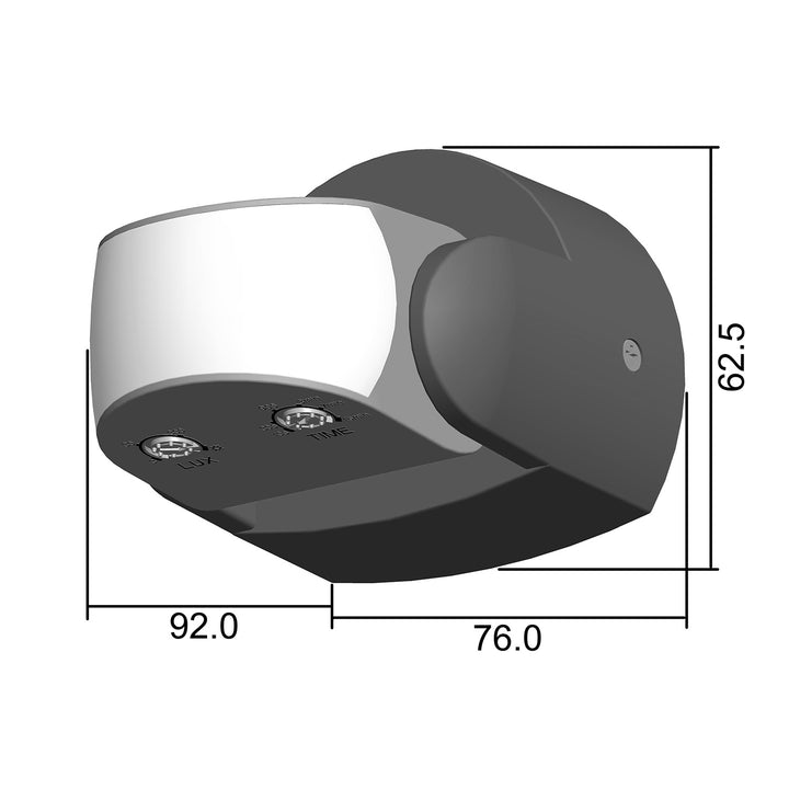 Maclean PIR motion sensor, infrared, IP65, white, range 12m, max load 600/1200W, MCE468 W