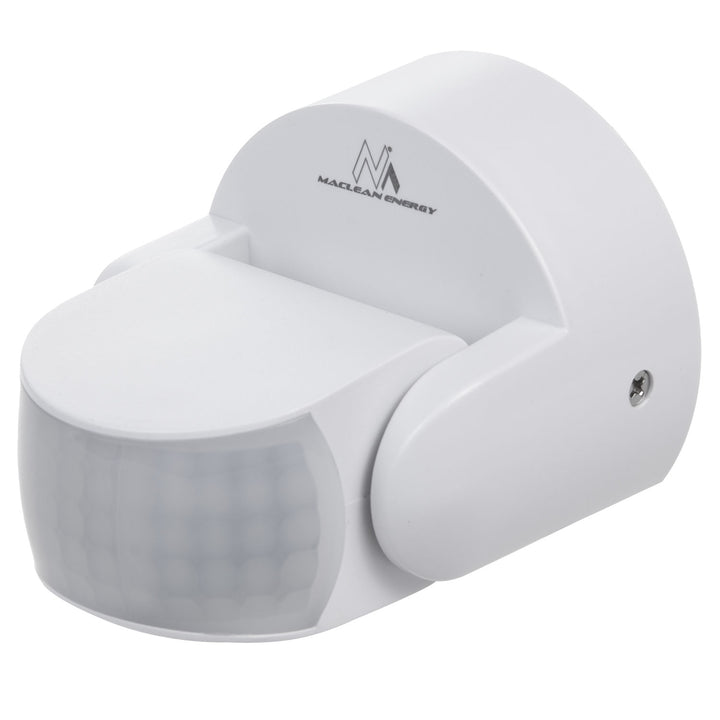 Maclean PIR motion sensor, infrared, IP65, white, range 12m, max load 600/1200W, MCE468 W