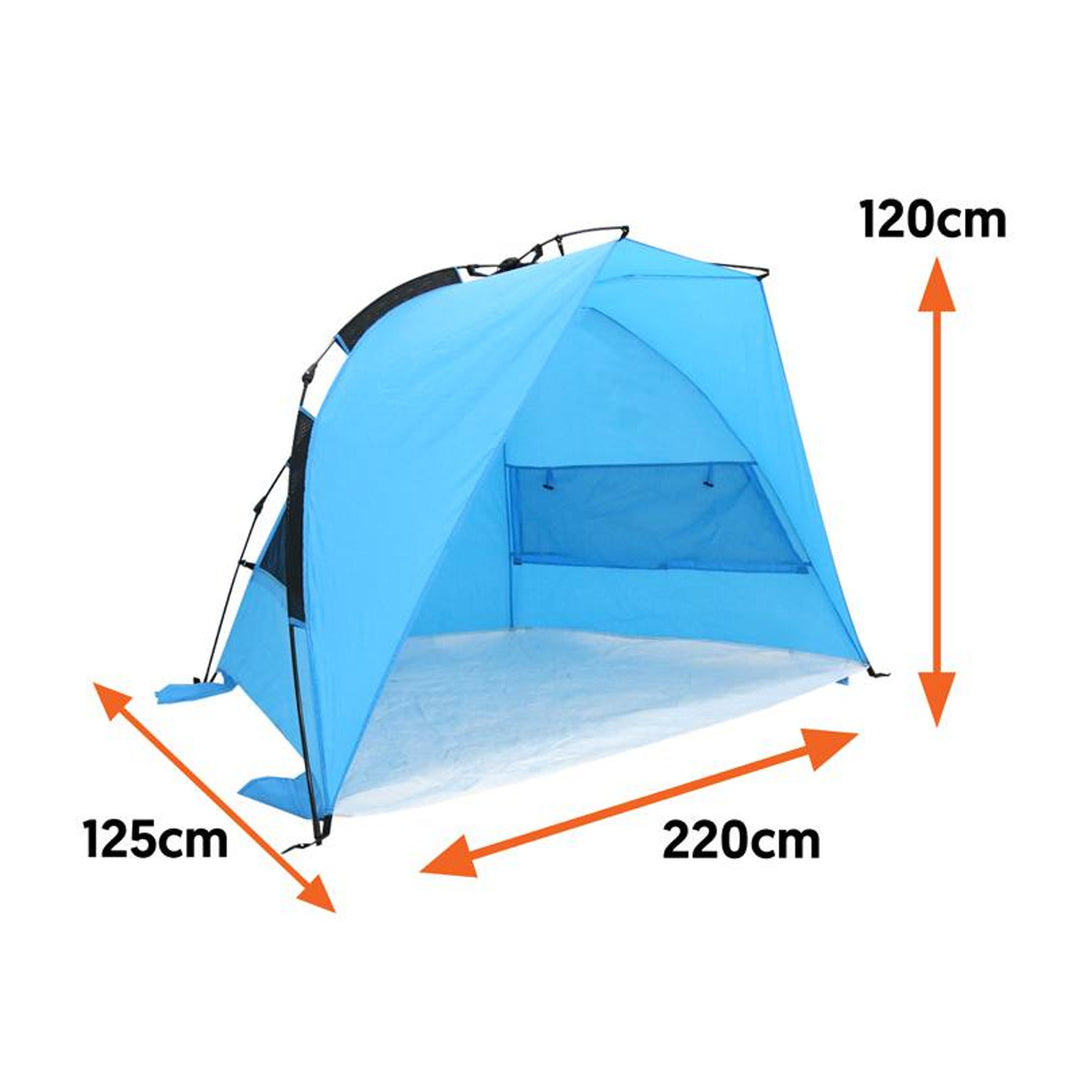 SIESTA BEACH CAMP Beach Tent Sun Shade Wind Protection Camping 220 x 125 x 120cm