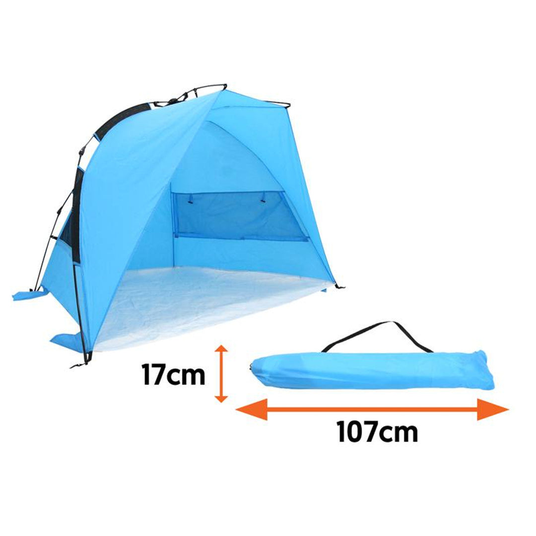 SIESTA BEACH CAMP Beach Tent Sun Shade Wind Protection Camping 220 x 125 x 120cm