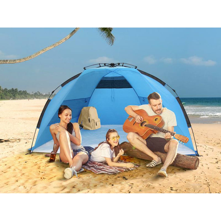 LAMEX SIESTA BEACH CAMP Tienda de Campaña de Playa Camping Tienda con Protección UV30+ 220x125x120cm