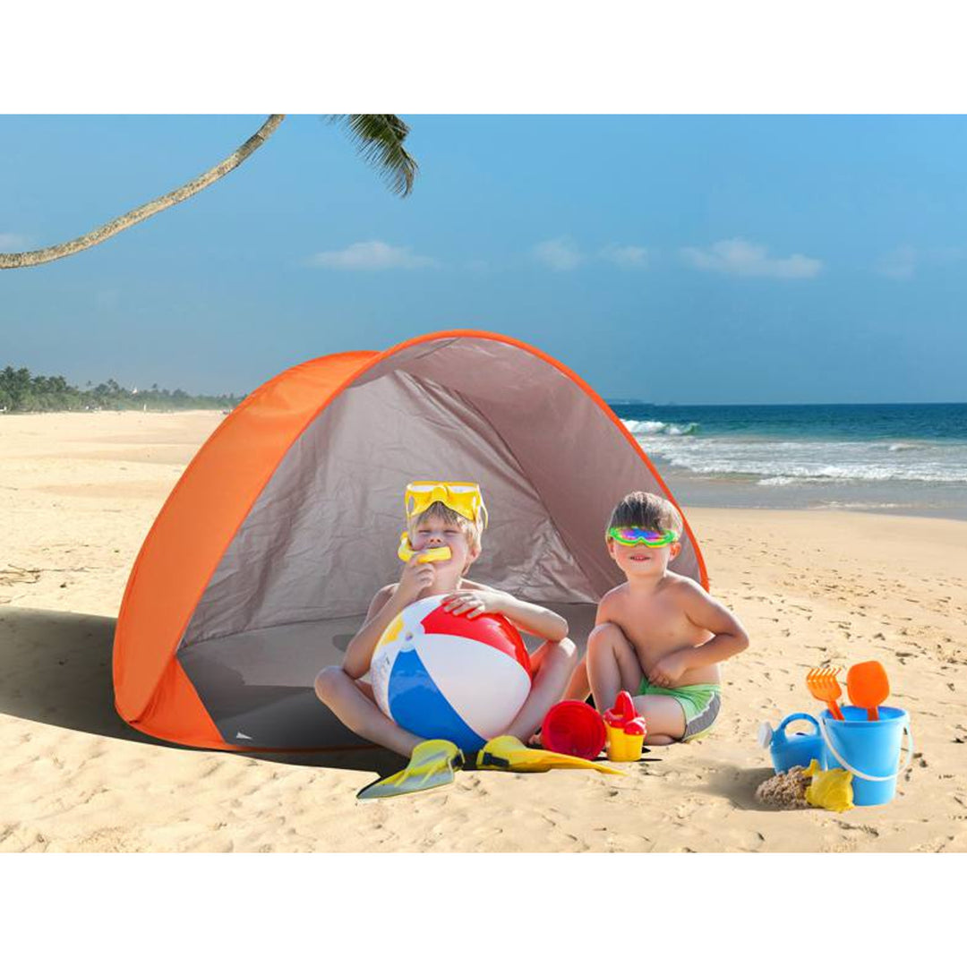 LAMEX JUNIOR Tienda de Campaña de Playa Camping Autoplegable Color Naranja