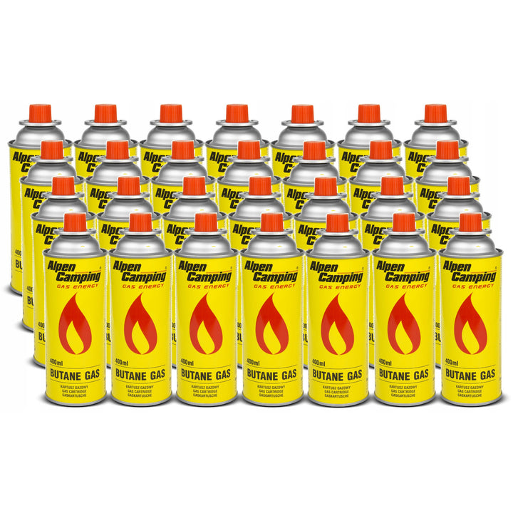 Alpen Camping 8x 400ml Gaskartusche Gasflasche für Gaskocher Campingkocher Bunsenbrenner Lötbrenner