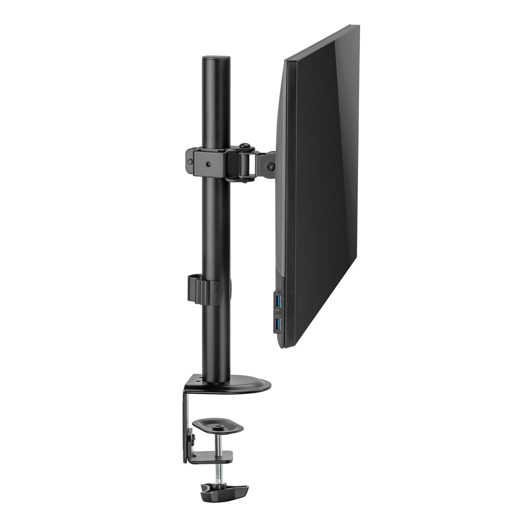 Maclean MC-751N Monitor Desk Mount Holder VESA 75x75 100x100 17"-32" 9kg Rotating Tilting Cable Routing