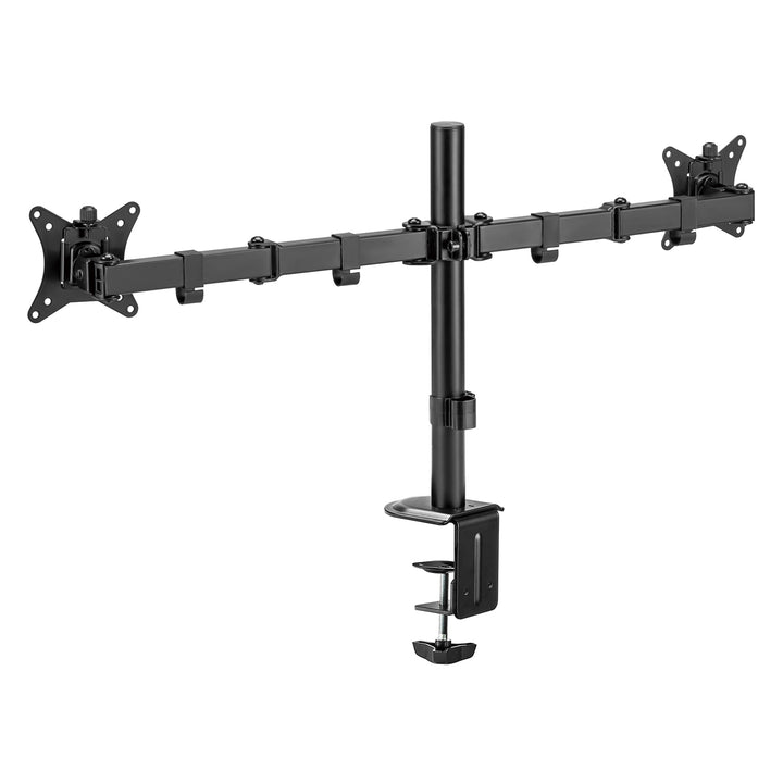 Maclean MC-754N Double Monitor Desk Mount Holder 17"-32" 2x 9kg VESA 75x75 100x100 Tilting Rotating HQ