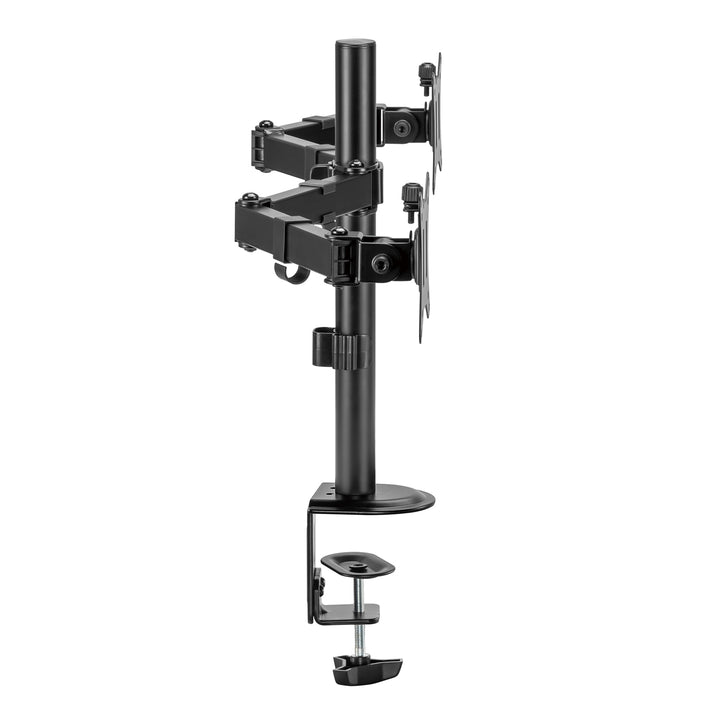 Maclean MC-754N Double Monitor Desk Mount Holder 17"-32" 2x 9kg VESA 75x75 100x100 Tilting Rotating HQ