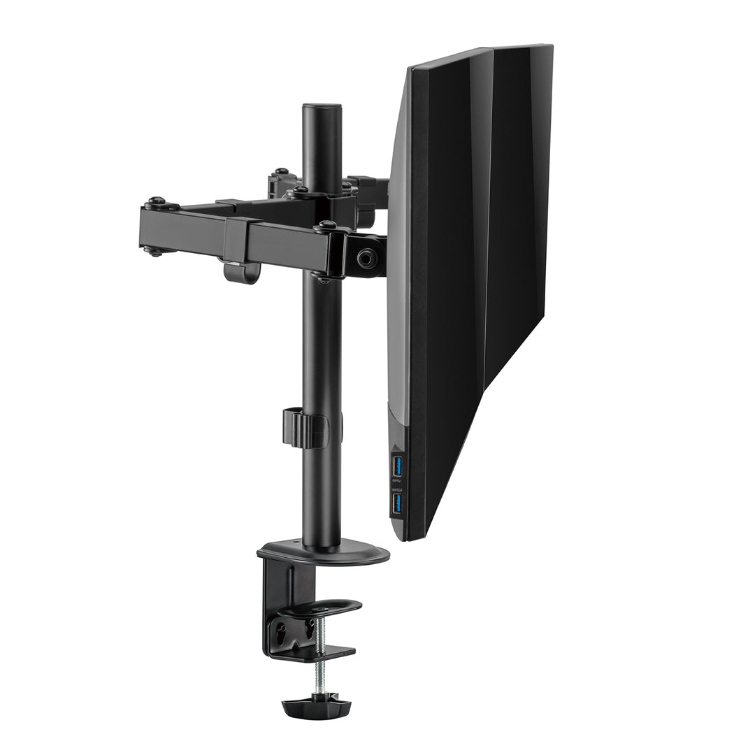 Maclean MC-754N Double Monitor Desk Mount Holder 17"-32" 2x 9kg VESA 75x75 100x100 Tilting Rotating HQ