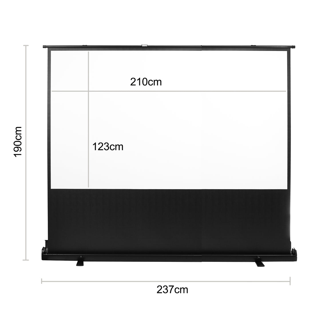 Maclean MC-964 portable projection screen, compact, floor, 100", 16:9