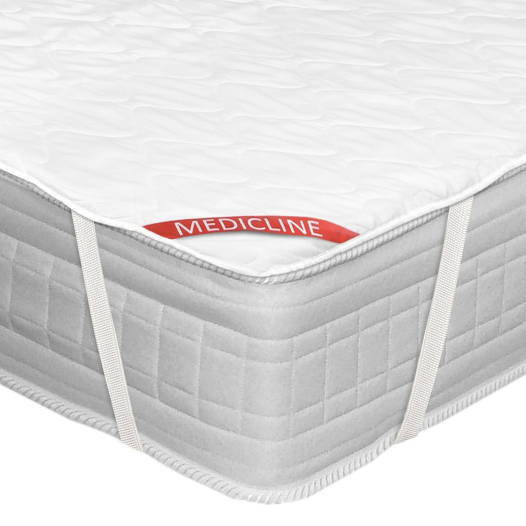 AIO FACTORY Surmatelas/couverture de matelas Ecco matelassé avec élastique, taille 160x200cm en blanc