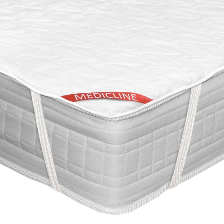 AIO FACTORY Surmatelas/couverture de matelas Ecco matelassé avec élastique, taille 160x200cm en blanc