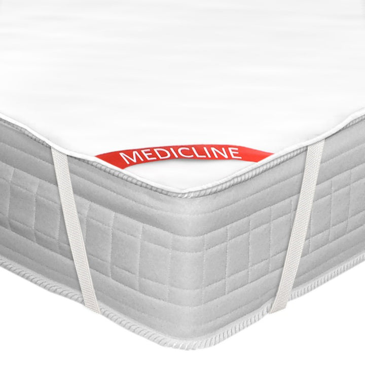 AIO FACTORY Surmatelas/couverture de matelas imperméable Ecco 90 x 200 cm avec élastique, blanc