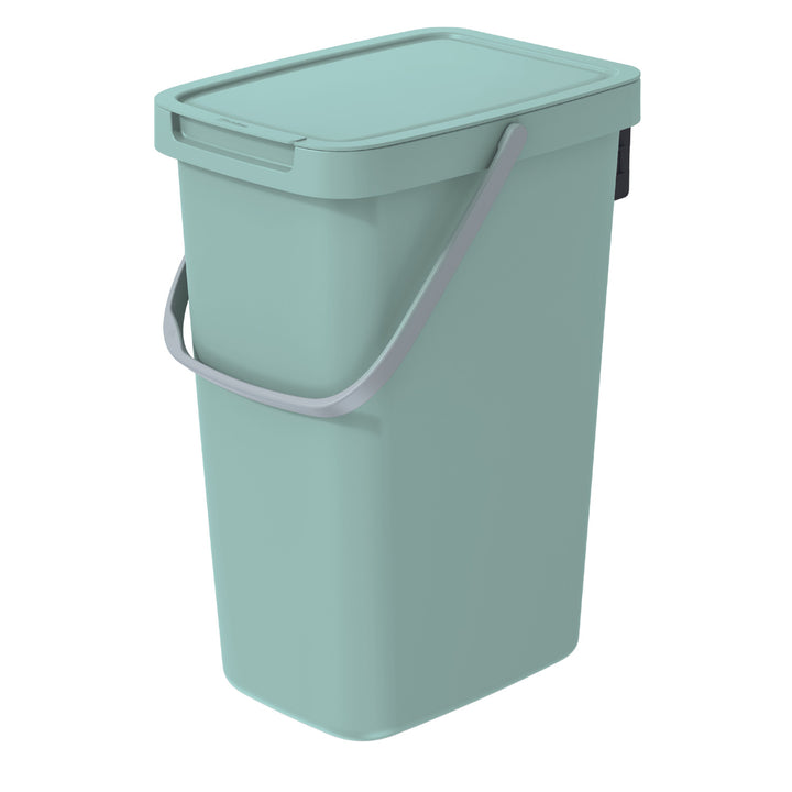 Keden Systema Q Sorting Waste Bin 12L Recycling Bin Separation Segregation Lidded with Handle Hanging Dustbin Garbage Can Slim Paper Glass Plastic Metal Bio