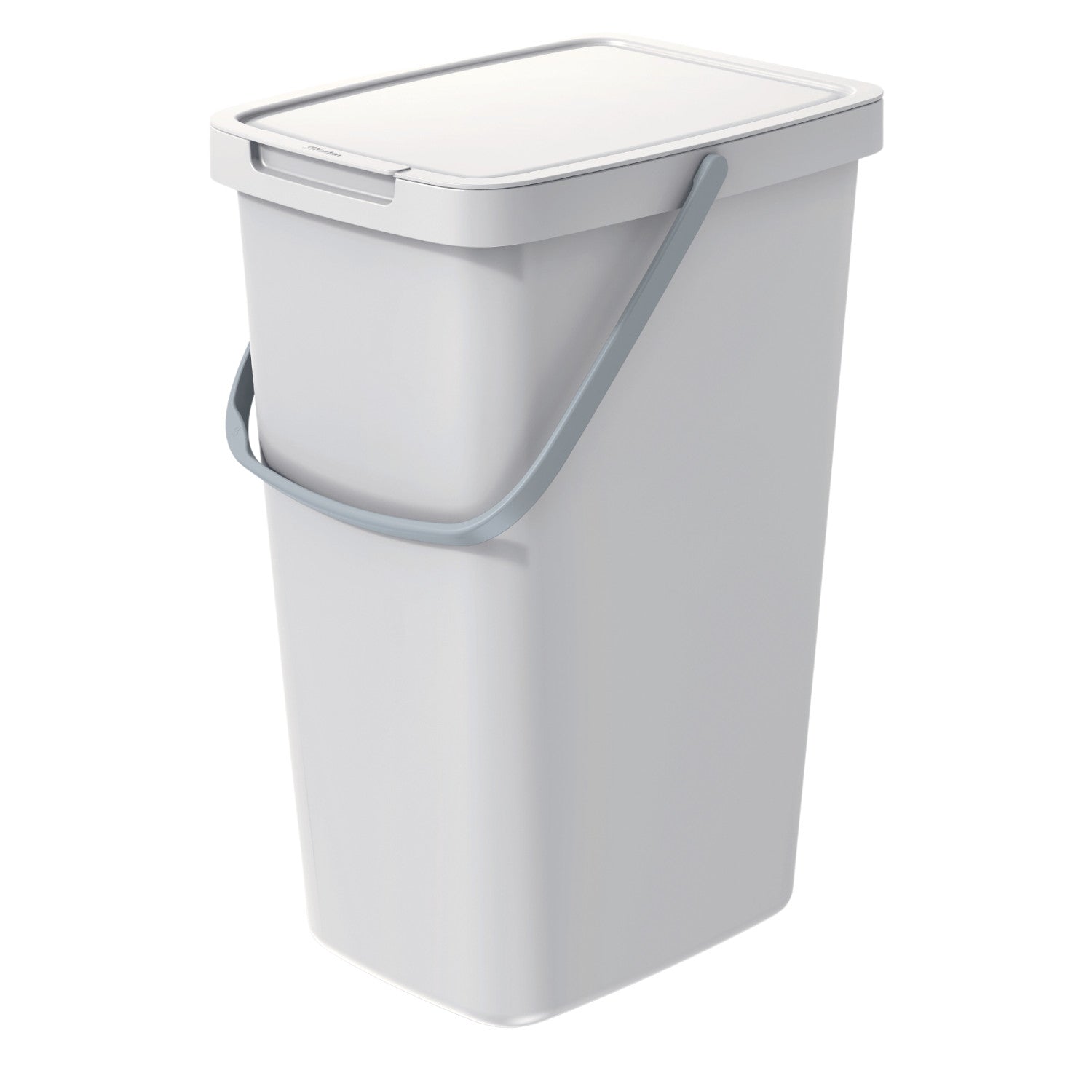 KEDEN Recycling-Eimer 30L Quadratisch – Grau, Praktisch Mit Wandhalterung Für Mehr Ordnung