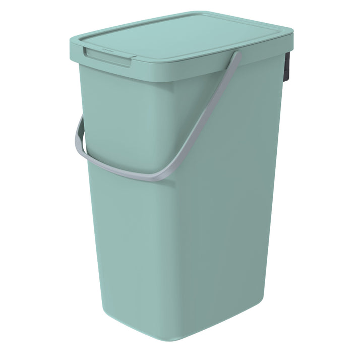 Keden Systema Q Sorting Waste Bin 20L Recycling Bin Separation Segregation Lidded with Handle Hanging Dustbin Garbage Can Slim Green Glass