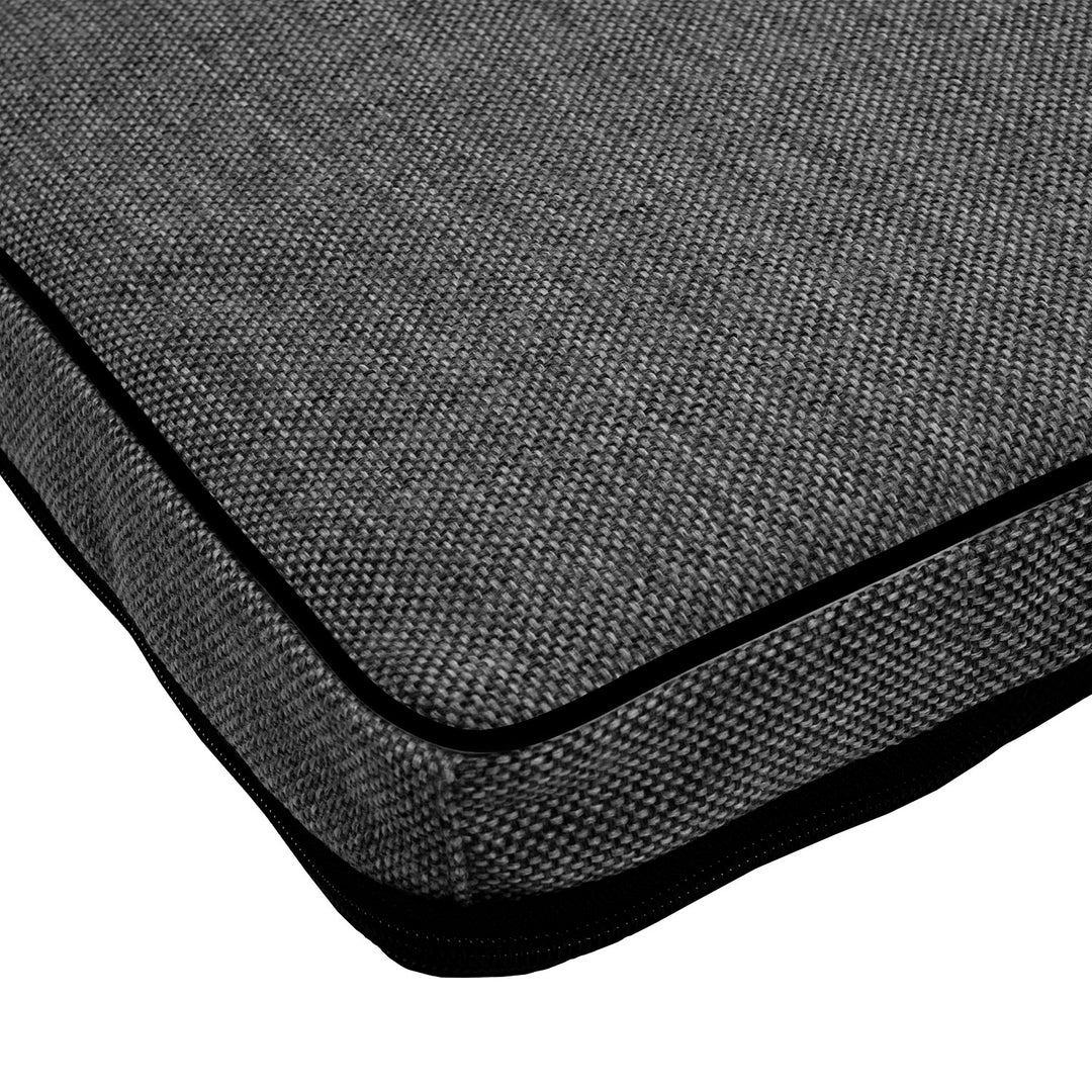 Mestizo Cama Colchón Leon Standard para Perro y Gato Funda Lavable (Gris Oscuro/Negro, 80x60x5cm)