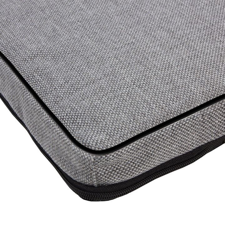 Mestizo Cama Colchón Leon Standard para Perro y Gato Funda Lavable (Gris Claro/Negro, 80x60x5)