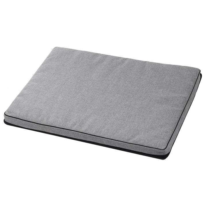 Leonard Standard Dog Pet Mattress Flat Bed Rabbit Cat 80x60cm Grey Black Trim Washable Cover Resistant Sturdy