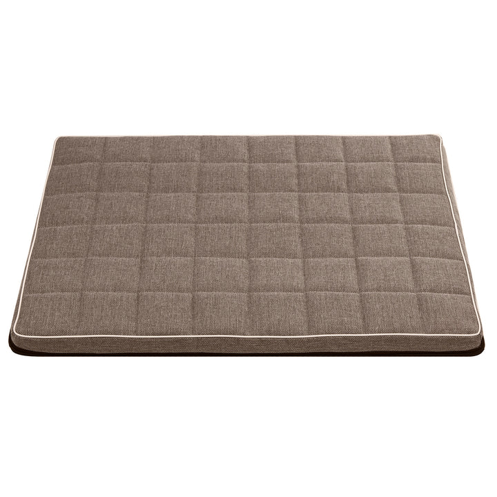 Mestizo León Hundematratze Hundebett Katzenbett Hundematte Katzenmatte Rutschfester Boden Gesteppt Matratze in Beige mit weißer Zierleiste