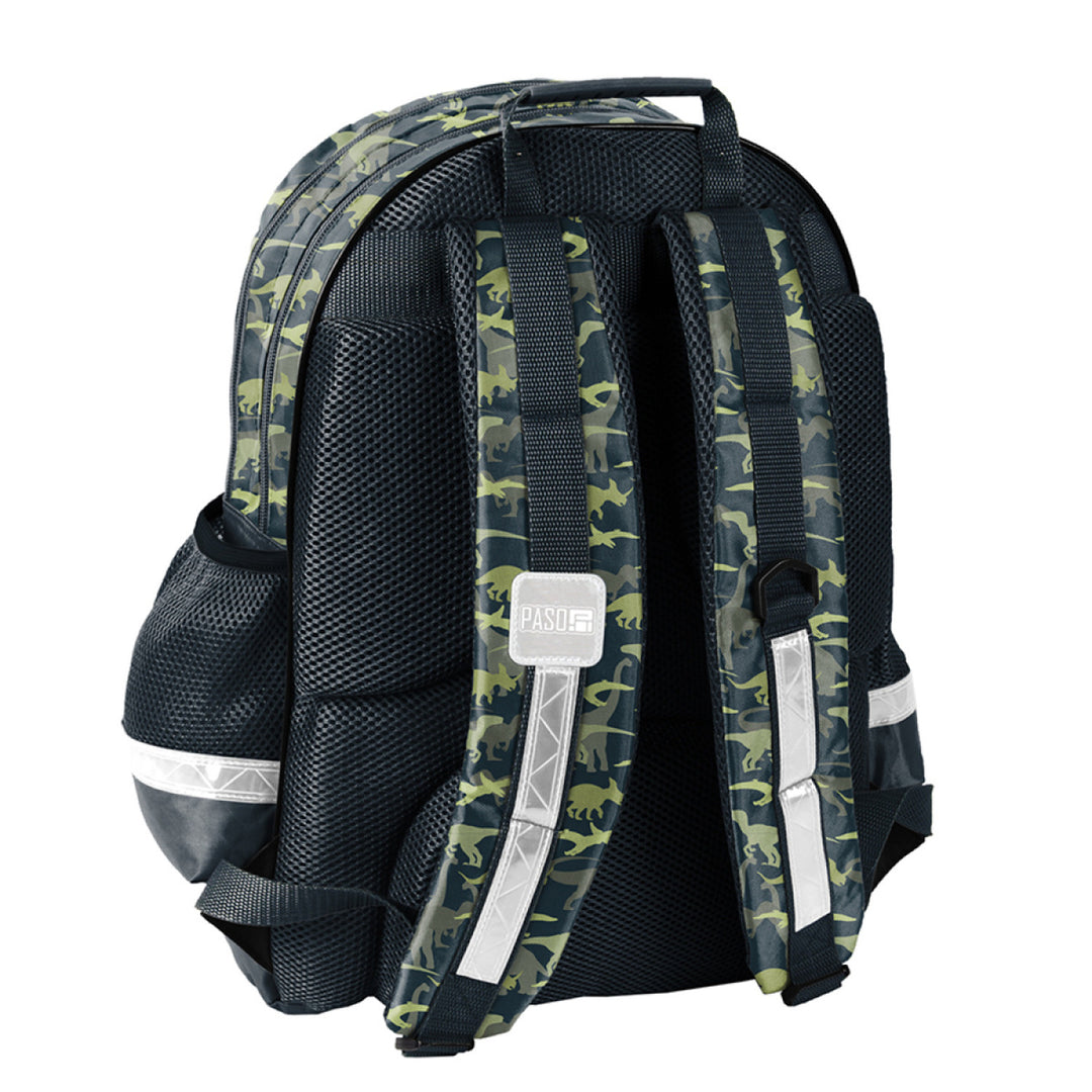 Paso PP23DZ-116 Dinosaur School Backpack Bag Adjustable Shoulder Straps Pockets