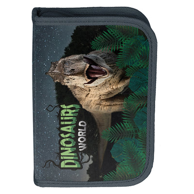 Dinosaur Paso PP23DZ-P001 Case de lápiz con accesorios con cremallera de una sola parte