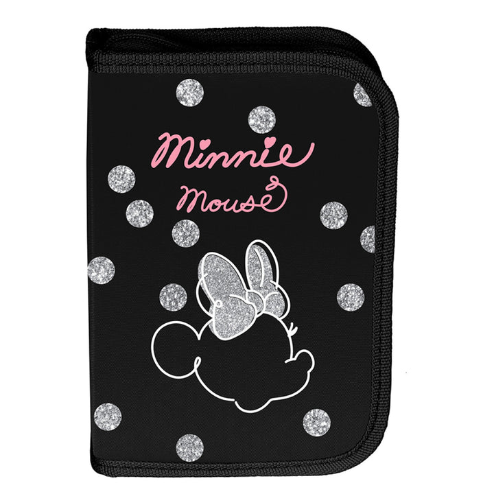 Paso DM23KK-001 Minnie Pencil Case with Accessories School Zipper Crayon Pencil Eraser Ruler