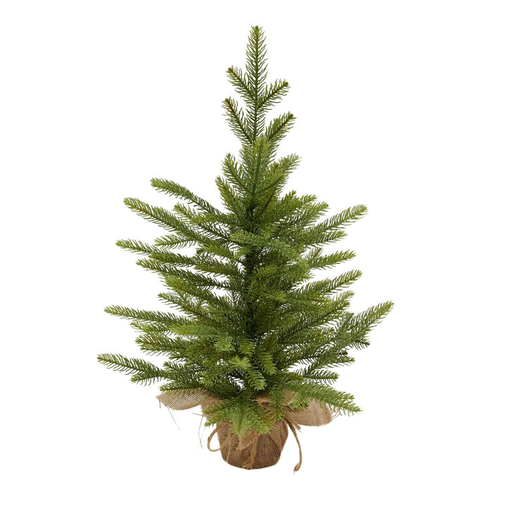 Mini Virpol artificial Christmas tree. In a pot with jute, 65cm