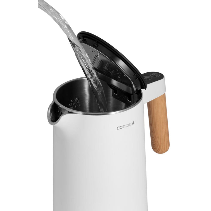 Concept Salt&Pepper RK3300 hervidor eléctrico blanco de 1,5 l estilo nórdico