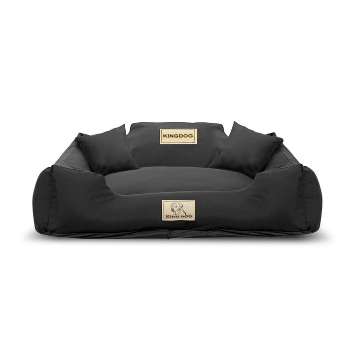 KingDog Rutschfestes Hundebett mit Reißverschluss aus Panama Stretch MM43 Tierbett Haustierbett Zerlegbar Waschbar  100x75 cm schwarz