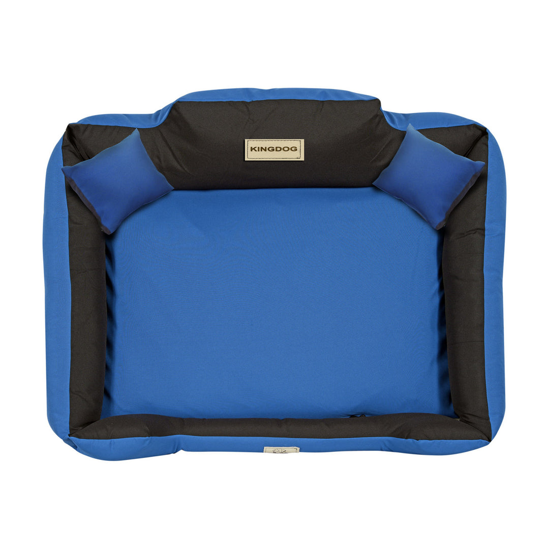 Cama para perro KINGDOG pen 115x95 cm azul/negro