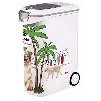 CURVER PETLIFE de 20 kg de contenedor de alimentos para mascotas Caja de comida para perros con tapa