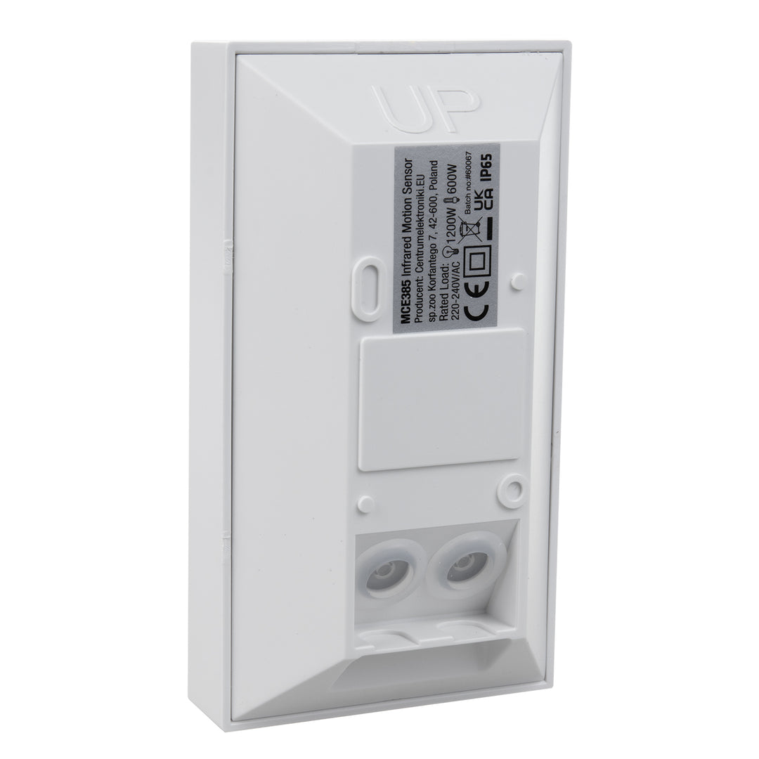 Maclean MCE385 PIR Motion Detector Range up to 12m Indoor Outdoor Dusk to Dawn Sensor 1200W IP65 White