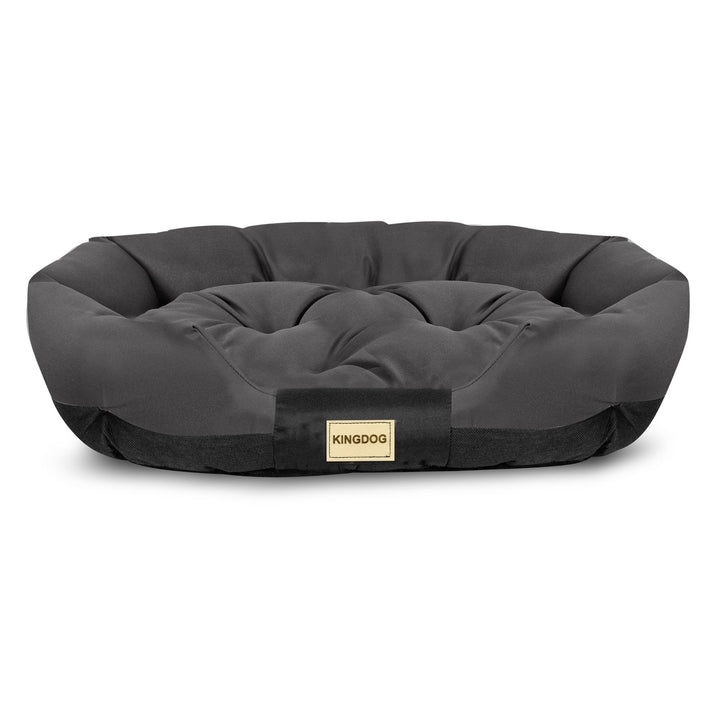 Cama para perro ovalada 75x50cm impermeable negro CODUOWAL75/50CZA