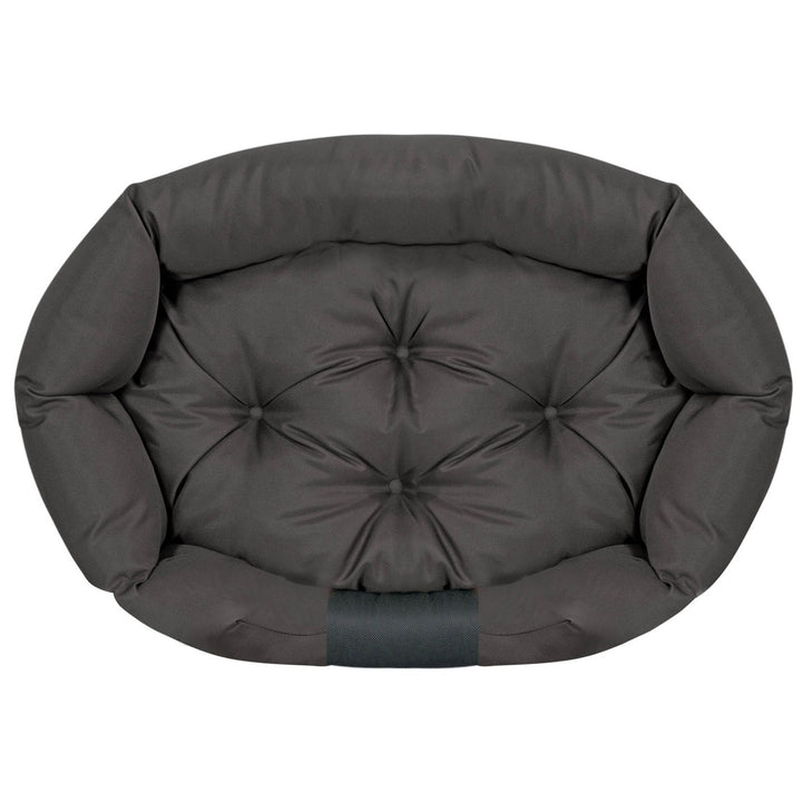 Prestige Hundebett Tierbett Haustierbett Oval Wasserdichtes PVC Codura 100% Polyester Gewicht: 240gr/m2 (75 x 50 cm, Schwarz)