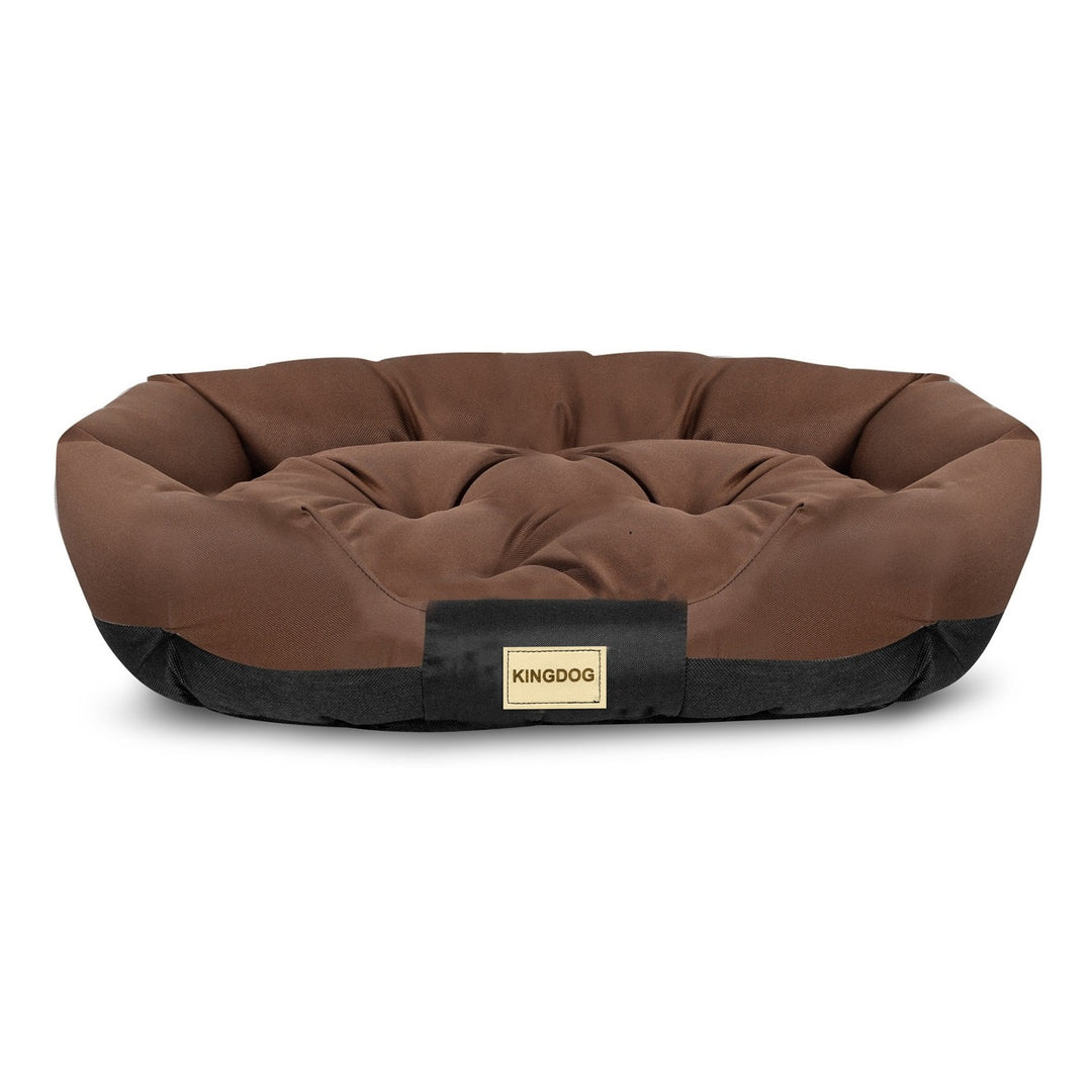 Prestige Hundebett Tierbett Haustierbett Oval Wasserdichtes PVC Codura 100% Polyester Gewicht: 240gr/m2 (75 x 50 cm, Braun)