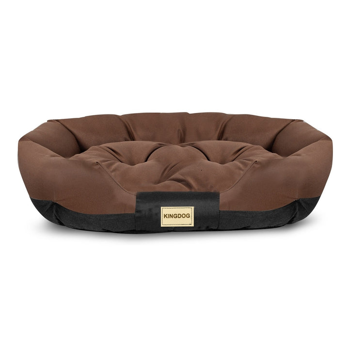 Prestige Hundebett Tierbett Haustierbett Oval Wasserdichtes PVC Codura 100% Polyester Gewicht: 240gr/m2 (75 x 50 cm, Braun)