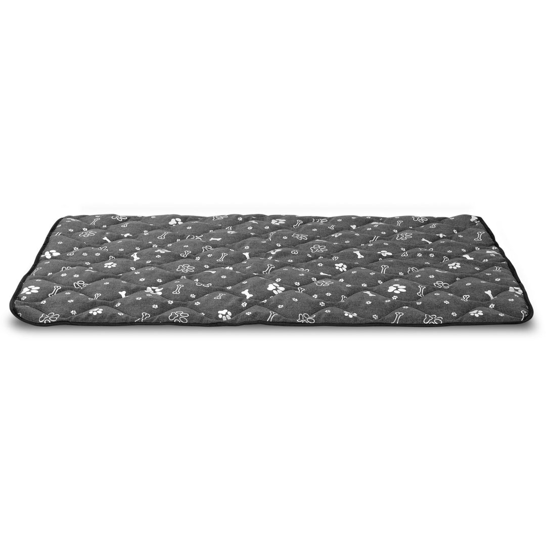 AIO Prestige Tapis pour chien imperméable graphite 100x70 cm design: os