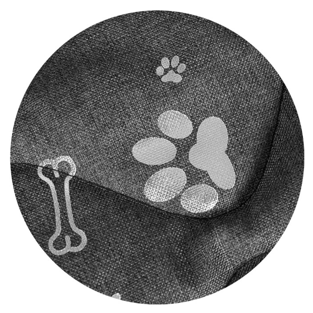 AIO Prestige Tapis pour chien imperméable graphite 100x70 cm design: os