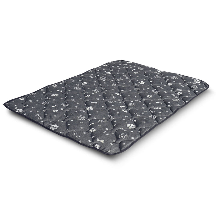 AIO Prestige Tapis pour chien imperméable graphite 120x80 cm design: os