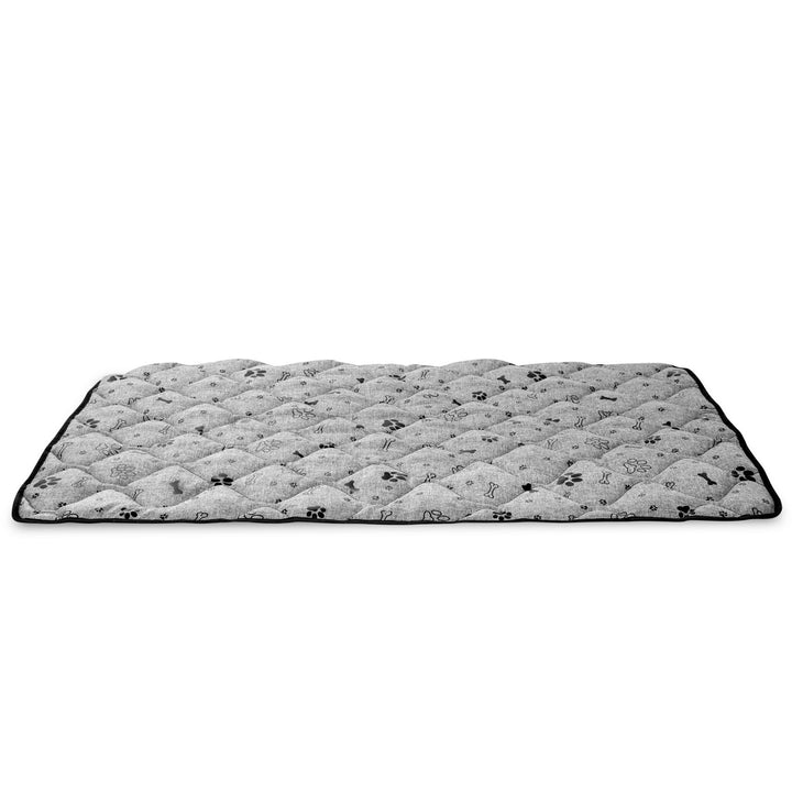 Prestige Hundebett Hundematte Haltbare wasserdichte Hundematratze (100 x 70 cm, Schwarze Knochen)