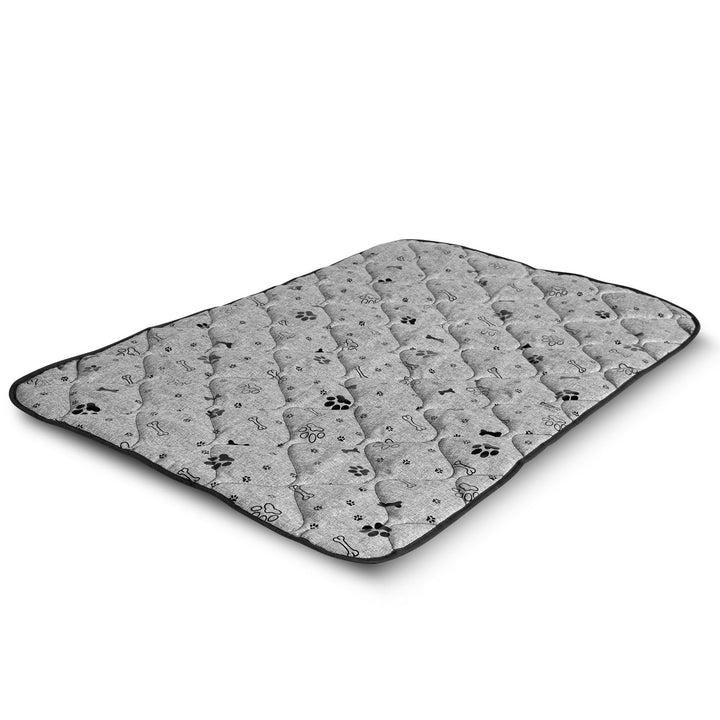 Prestige Cama para Perro Colchoneta Impermeable Duradera (100 x 70 cm, Hueso Negro)