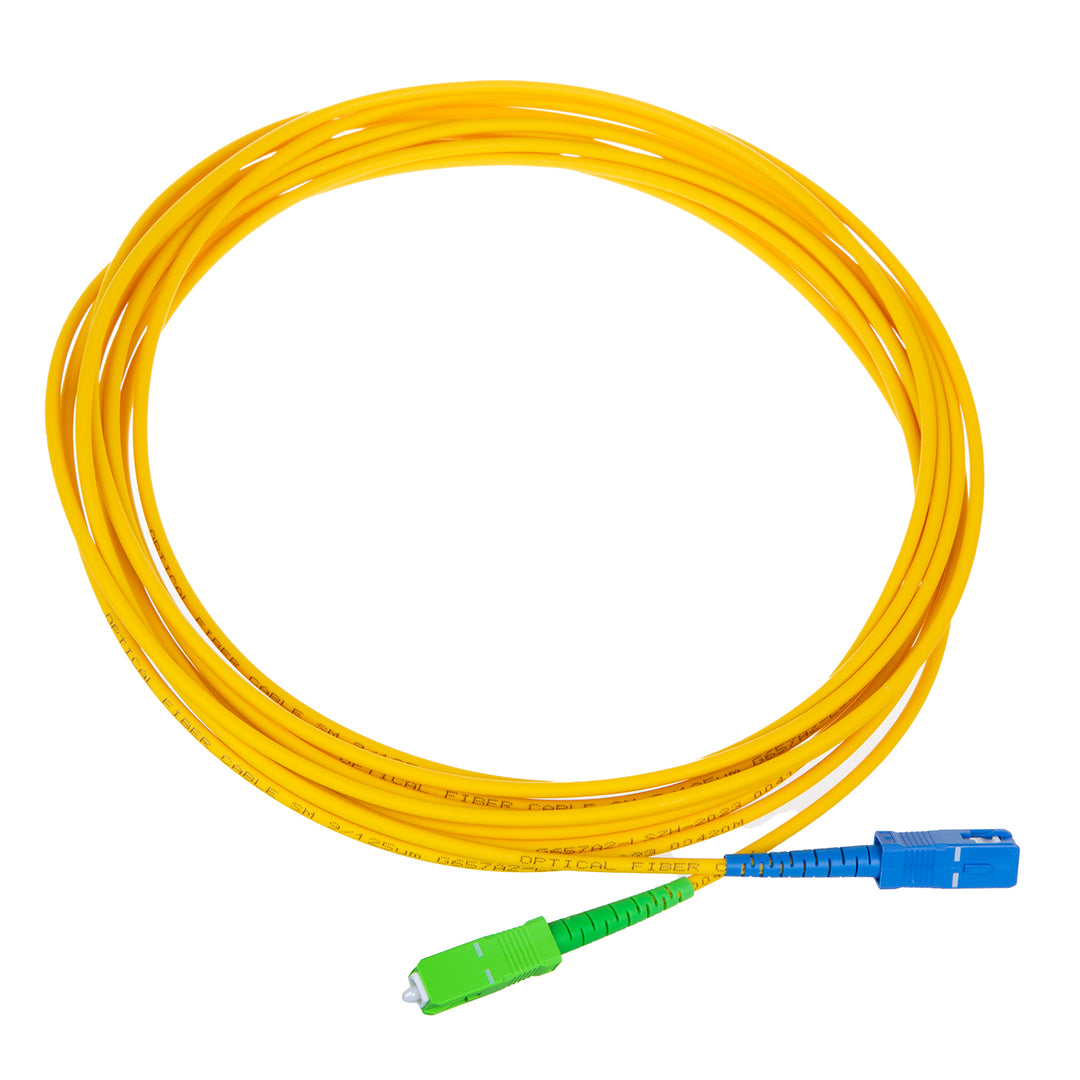 Maclean fiber optic patchcord cable, SC/APC-SC/UPC SM 9/125 LSZH, single mode, 1m length, simplex, G657A2, MCTV-401