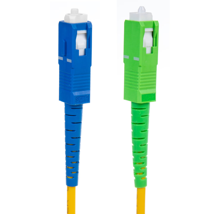 Cordon de raccordement fibre optique monomode  Maclean  MCTV-401 fibre optic patchcord cable, SC/APC-SC/UPC SM 9/125 LSZH, single-mode, length 1m, simplex, G657A2,