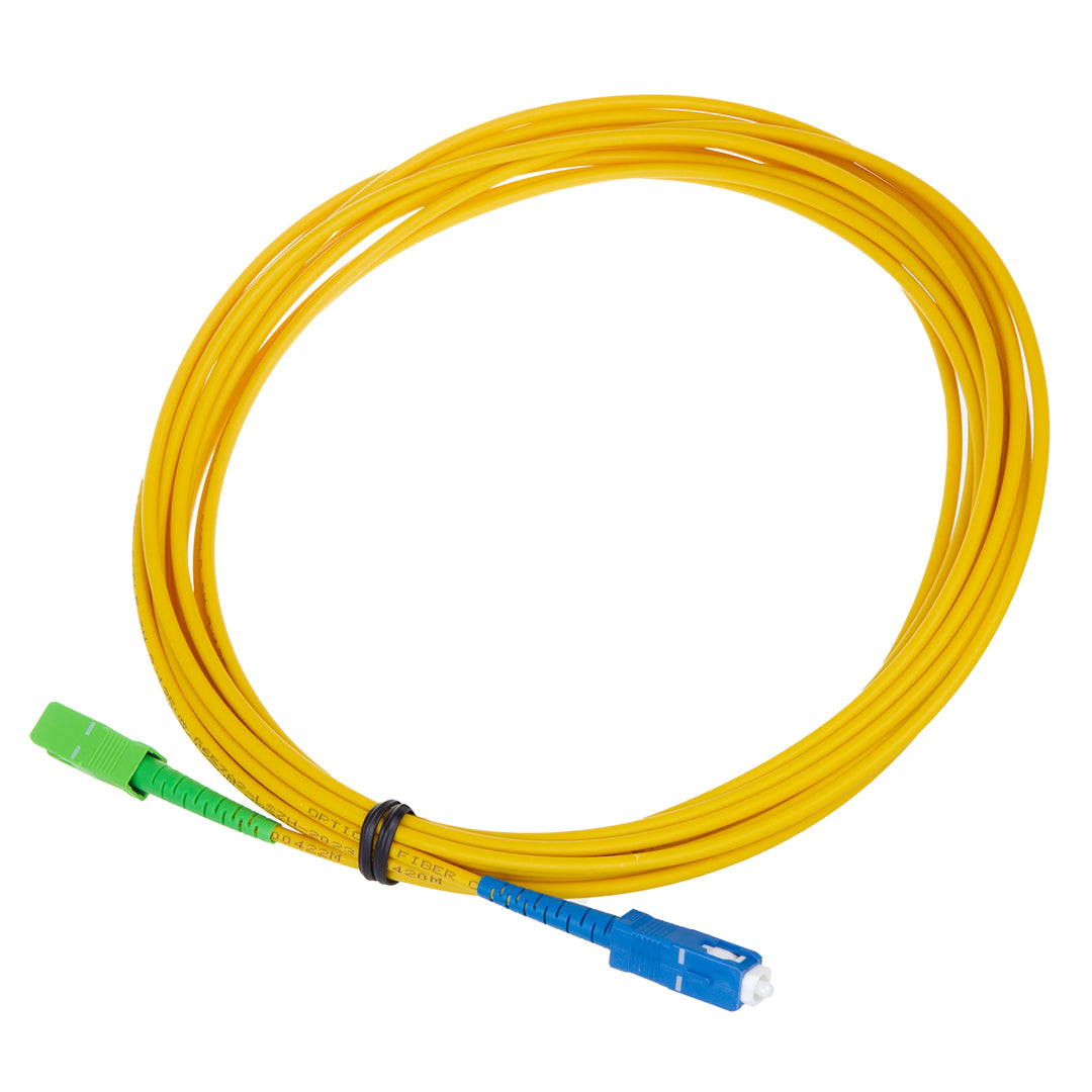 Maclean fiber optic patchcord cable, SC/APC-SC/UPC SM 9/125 LSZH, single-mode, length 3m, simplex, G657A2, MCTV-402